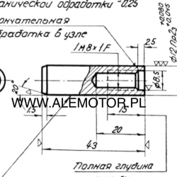 Kołek koła zamachowego do BMW M-72 K-750 Dniepr Ural nawęglany HRC 56 twardy
